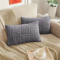 Boho Stripe Geometry Home Decorative Throw Pillow Covers, Soft Plush Couch Pillow Covers, Farmhouse Cushion Covers, 18inx18in 6