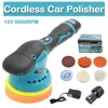 Cordless Car Polishing Machine Sanding Machine 12V 8 Gears 380W Auto Polishing Machine Sander Small Portable Polish Waxing Tools 1