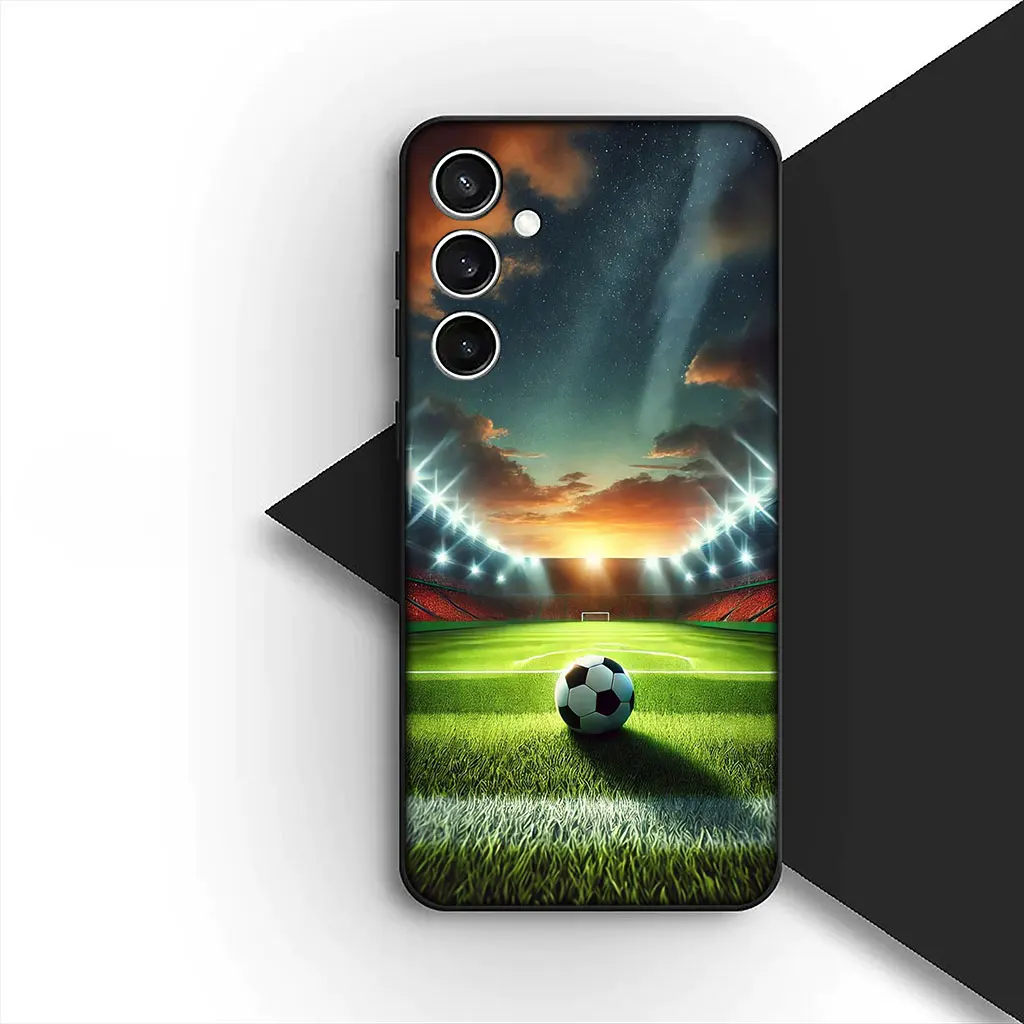 Soccer-Themed Soft Silicone Phone Case with Number 19 Design