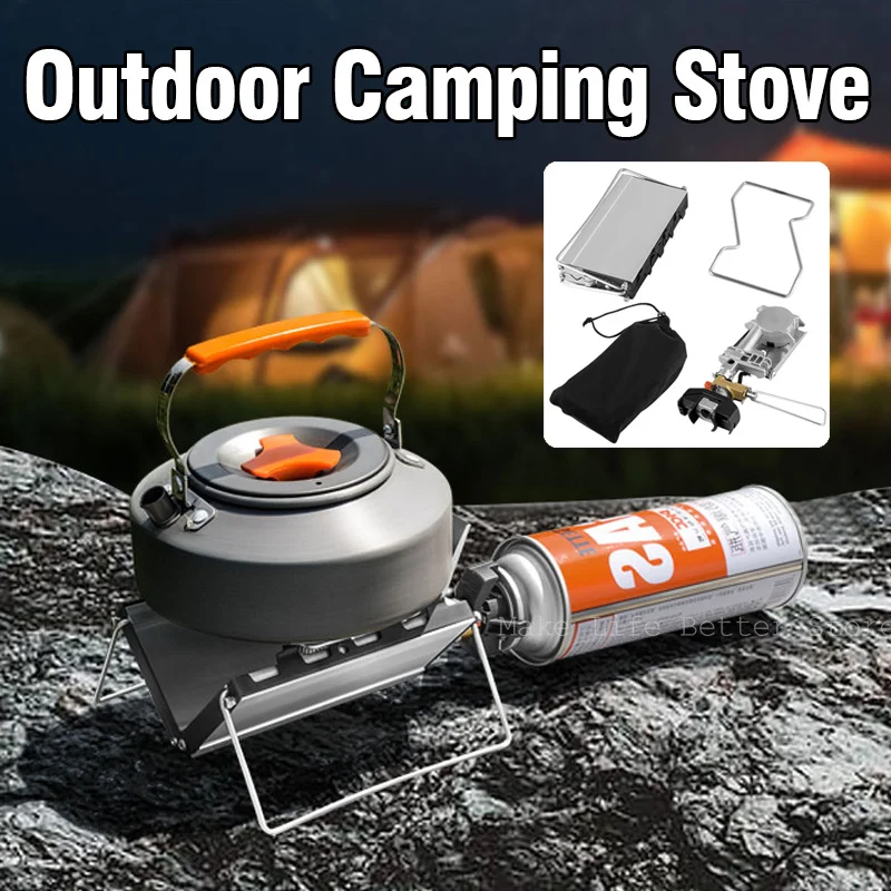 

2600W Gas Stove Protable Folding Cassette Stove Outdoor Camping Foldable Stove Windproof Supplies Hiking Picnic Backpacking