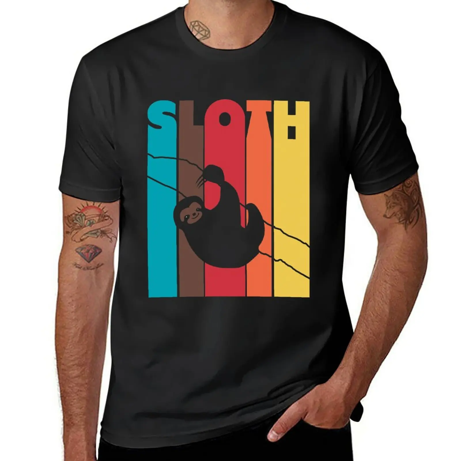 

New Vintage Sloth T-Shirt funny t shirt hippie clothes funny t shirts t shirt men