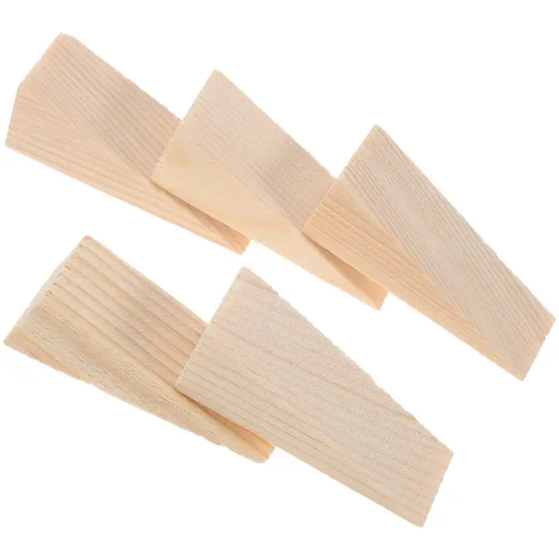 Door Stopper 3/5 PCS Kid Furniture Door Stopper Wedge Sliding Doors Heavy Duty Holder Wooden Child door stopper