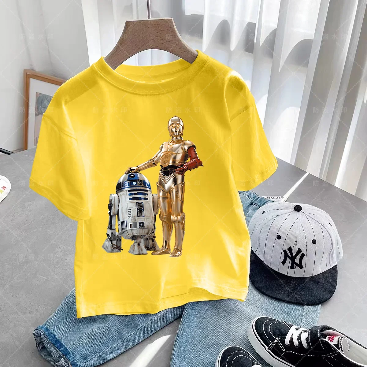 Star Wars Tshirts  Print Disney Darth Vader Kids T Shirt Summer Fashion Cartoons T-shirt Boys Girls Crew Neck Loose Tshirt Top 5