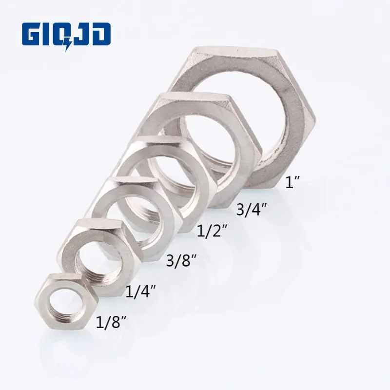 BSP Female Thread Hex Lock Nut Pipe Fitting 304 Stainless Steel 1/8" 1/4" 3/8" 1/2" 3/4" 1" pipe fitting water pipe fitting hose pipe fitting