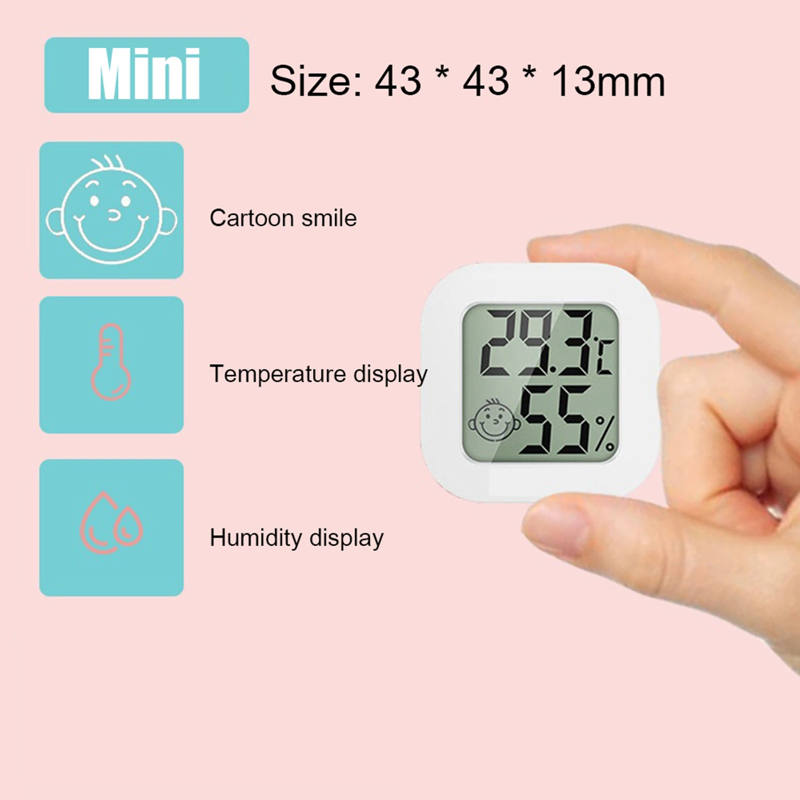 Certificado celebrar revista Mini Sensor de humedad y temperatura, termómetro interior de tamaño de Palma,  Monitor de humedad y temperatura en tiempo Real, higrómetro pequeño| | -  AliExpress
