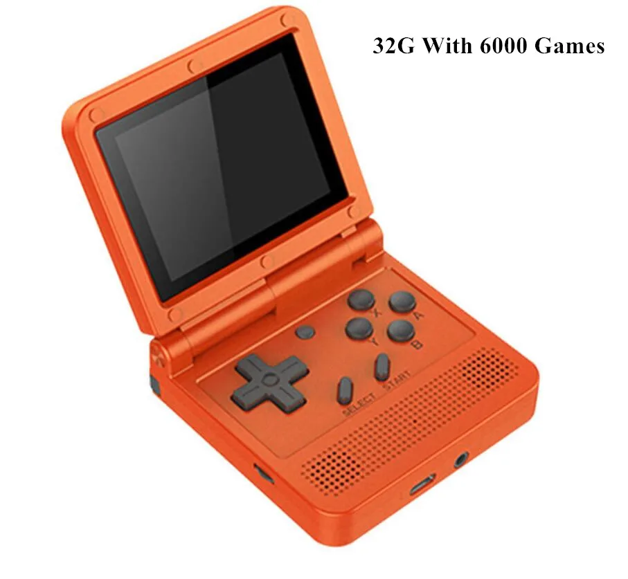 Hot V90 3.0 Inch Flip Handheld Game Console Open System 64 Bit PS1 FC GB Retro Video Games Player Mini Pocket Console Kids Gift 