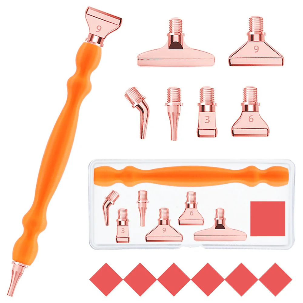 5D Harz Diamant Malerei Stift Gewinde Metall Ersatz Stift Köpfe Punkt Bohrer Stifte Mit Kleber Ton DIY Kunst Handwerk Diamant Malerei – Detail 8