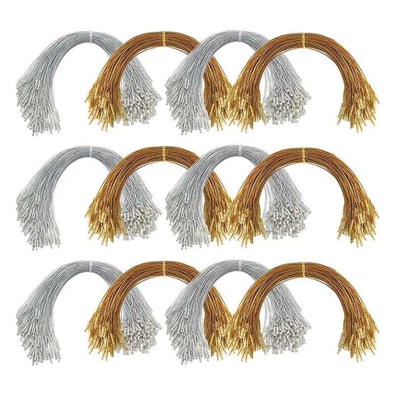 200 Pcs Christmas Ornaments Hangers Hanging Tag Ropes Clothing Tag Ropes Sub Gold Thread Rope Clothing Decor Hanging Rope