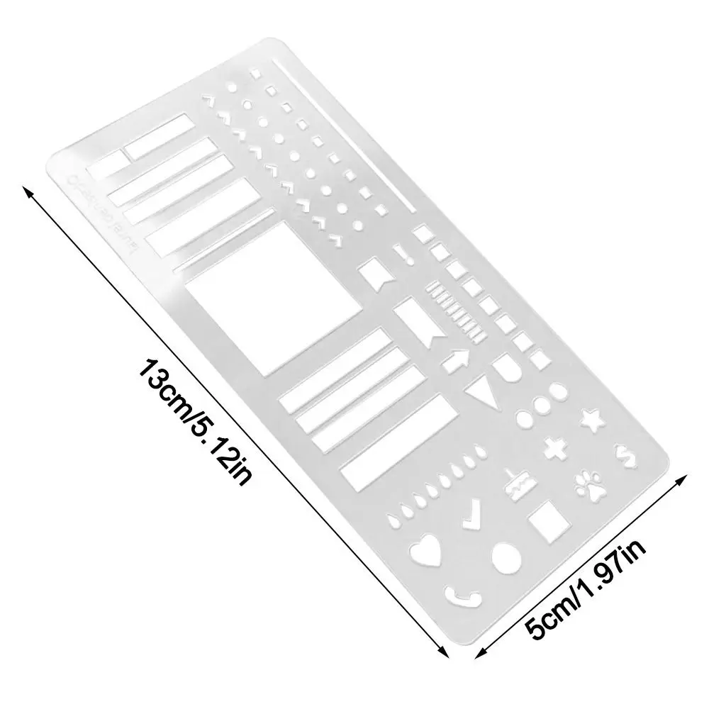 계획 달력용 수동 템플릿 도트 그리드 투명 수제 유연한 기록 템플릿 재사용 가능한 그림 및 목록 템플릿