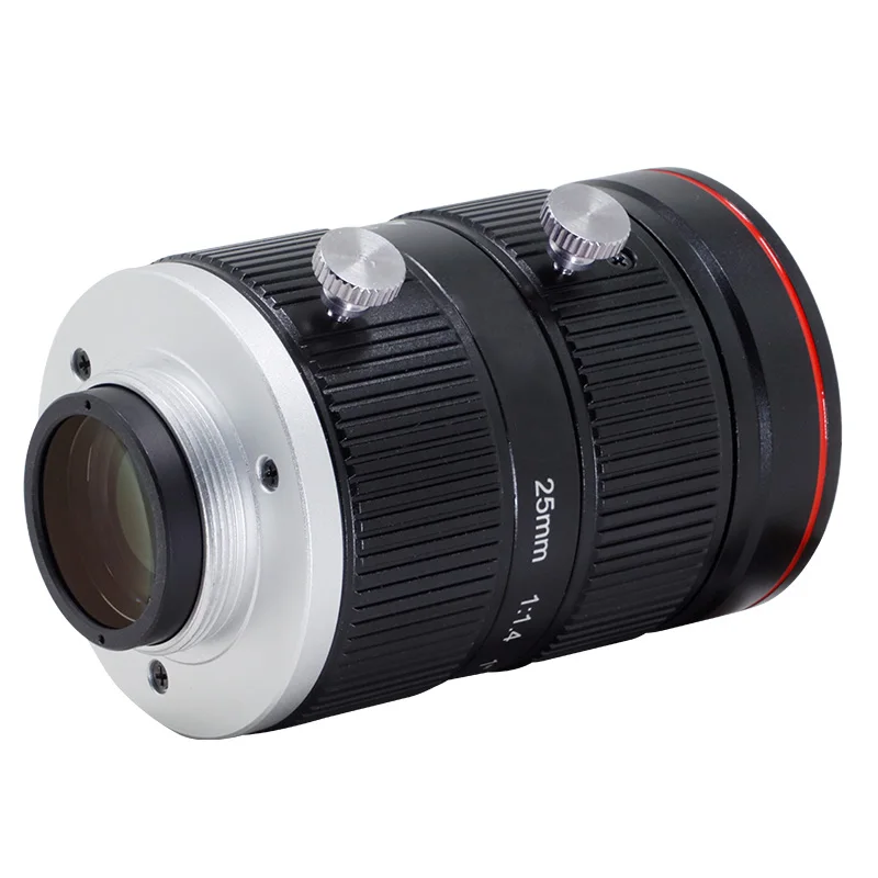ZLKC F1.4 대구경 렌즈 FA 카메라 25mm 고정 초점거리 1.1인치 고해상도 렌즈 12MP C-마운트 수동 조리개 머신 비전 카메라
