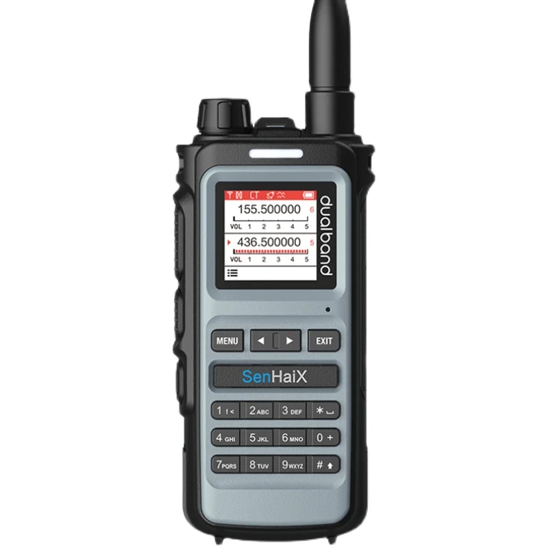 2023 SENHAIX 8600 Ham Walkie Talkie TPU Design waterproof IP55 Keyboard Screen Dual Band Scanner Receiver FM Radio Walkie Talkie
