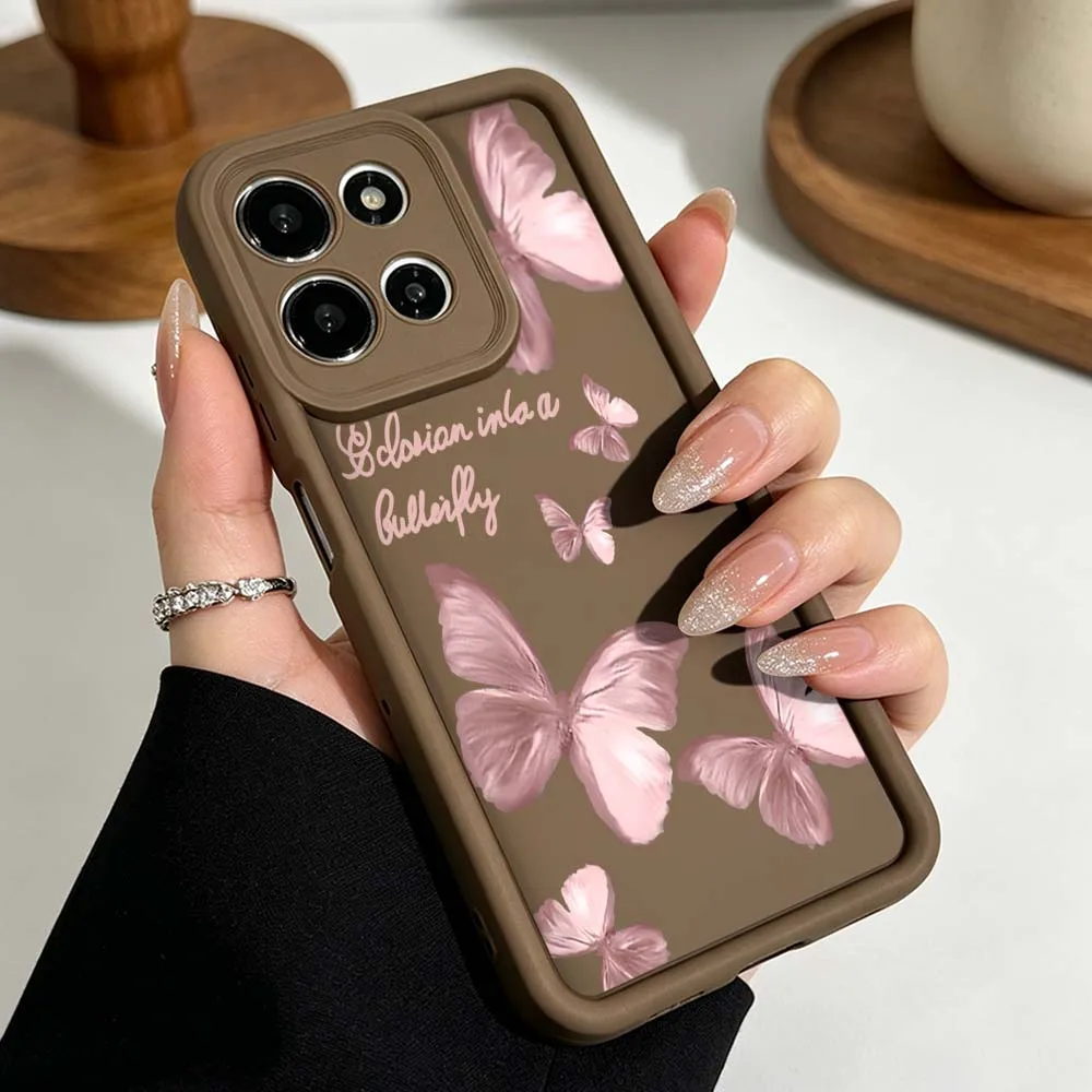 Retro Butterfly Pattern Phone Case Cover - Stylish Protective Design
