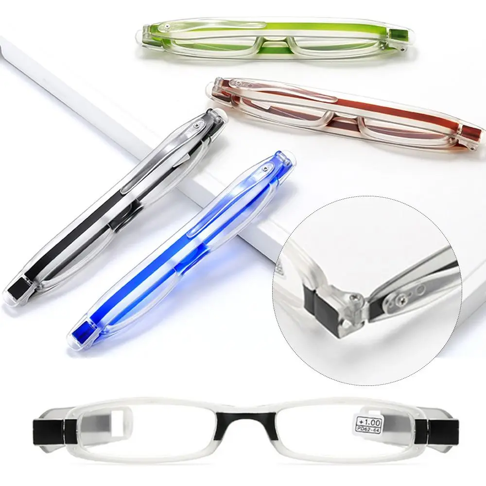 Folding Resin Reading Glasses 360 Degree Rotation Fashion Eyeglasses Office Computer Presbyopia Glasses for Men Women