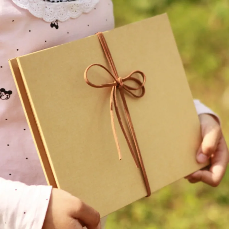 Original Handmade Paper Stick Photo Album Fold Page DIY Paste Type Series Couples Classmate Scrapbooking Baby Wedding Memory
