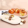 Stackable Oval Tray Nordic Style Storage Trays Dim Sum Fruit Dessert Tray Jewelry Storage Tableware Plate Kitchen Accessories 2