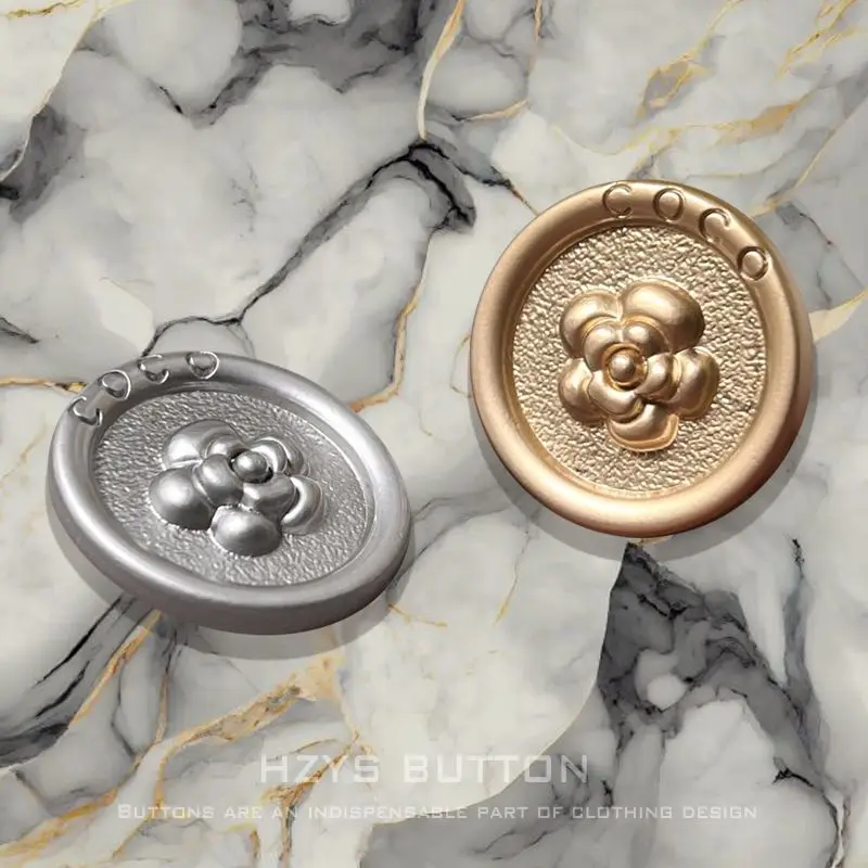 6pcs Metal Flower Buttons metal snap buttons button making supplies For Clothing DIY Sewing Accessories