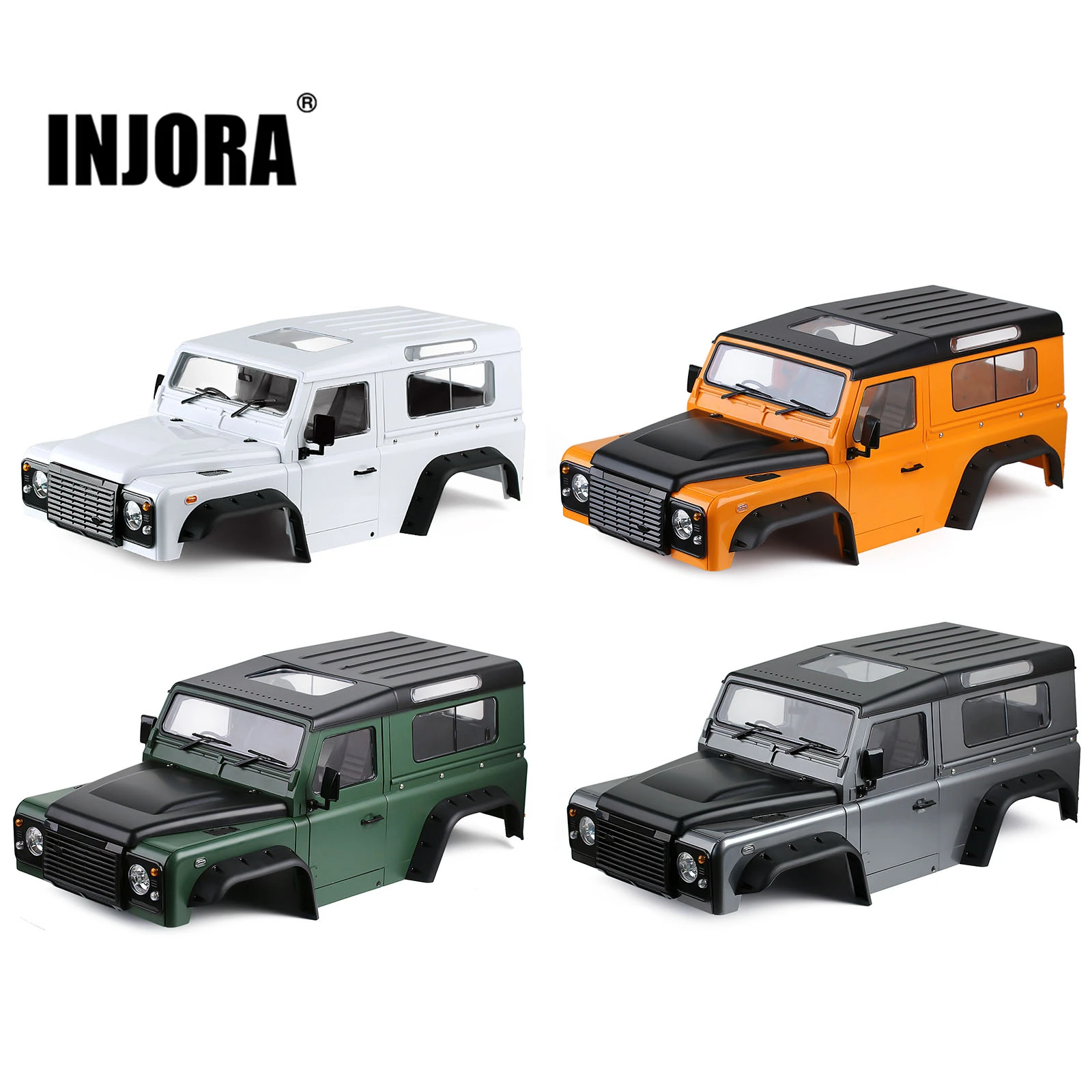 Injora Rcカー275ミリメートルホイールベースディフェンダーボディシェル1 10 Rcクローラ車d90 Tf2 Mst パーツ アクセサリー Aliexpress