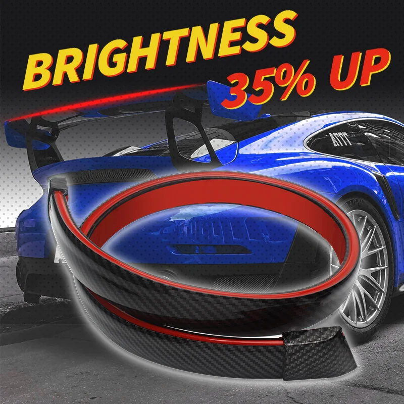 XinfokLedSpoilerLightForCarUniversalBlackCarbonFiberRear