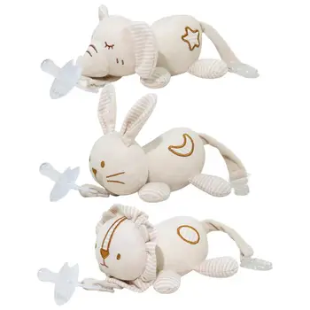 Newborn Baby Pacifier Silicone Cute Cartoon Animals Shape Pacifier Detachable Doll Babies Outing Sleeping Pacify Tool Baby Toys 1