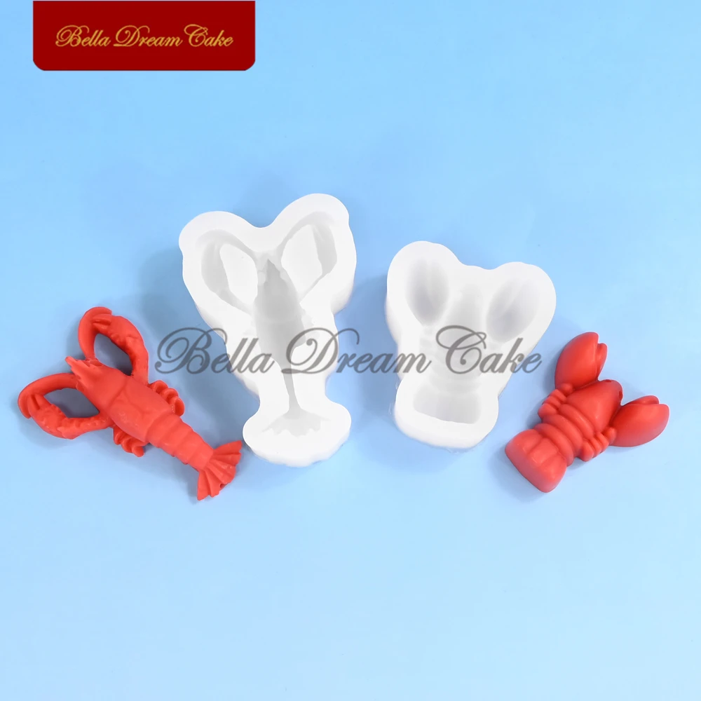 Small Size Lobster Design Fondant Silicone Mold 3D Dessert Chocolate Mould DIY Clay Candle Molds Cake Decorating Tools Bakeware