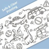 Children's Drawing Roll DIY Coloring Paper Roll Color Filling Paper Graffiti Scroll Paper-cut for Kids Painting Educational Toys 2