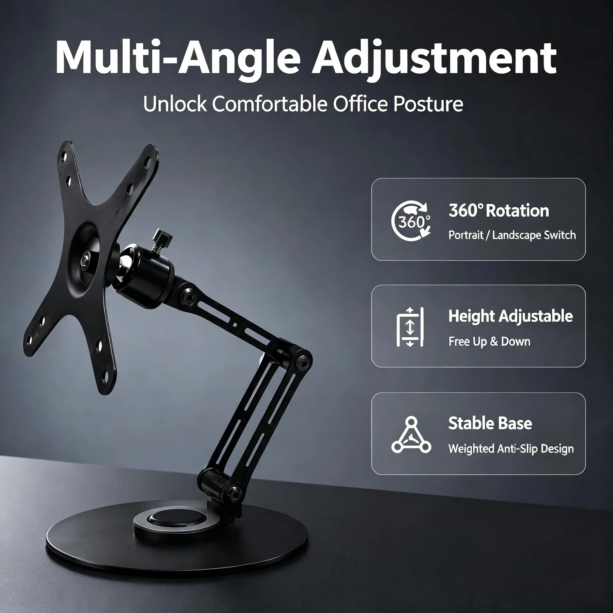 Foldable 360° Rotating VESA Monitor Stand product image
