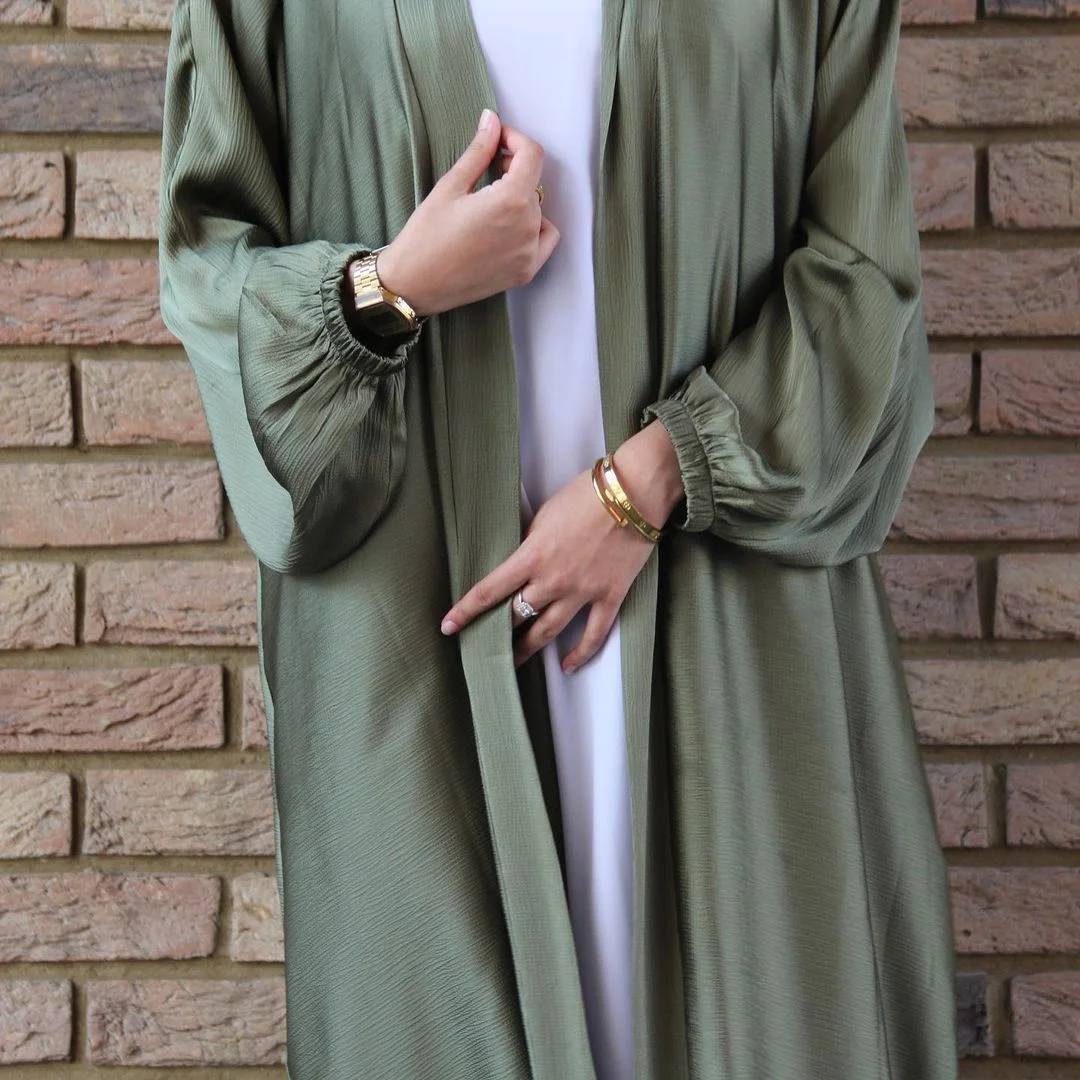 Prayer Clothes Women Satin Cardigan Robe