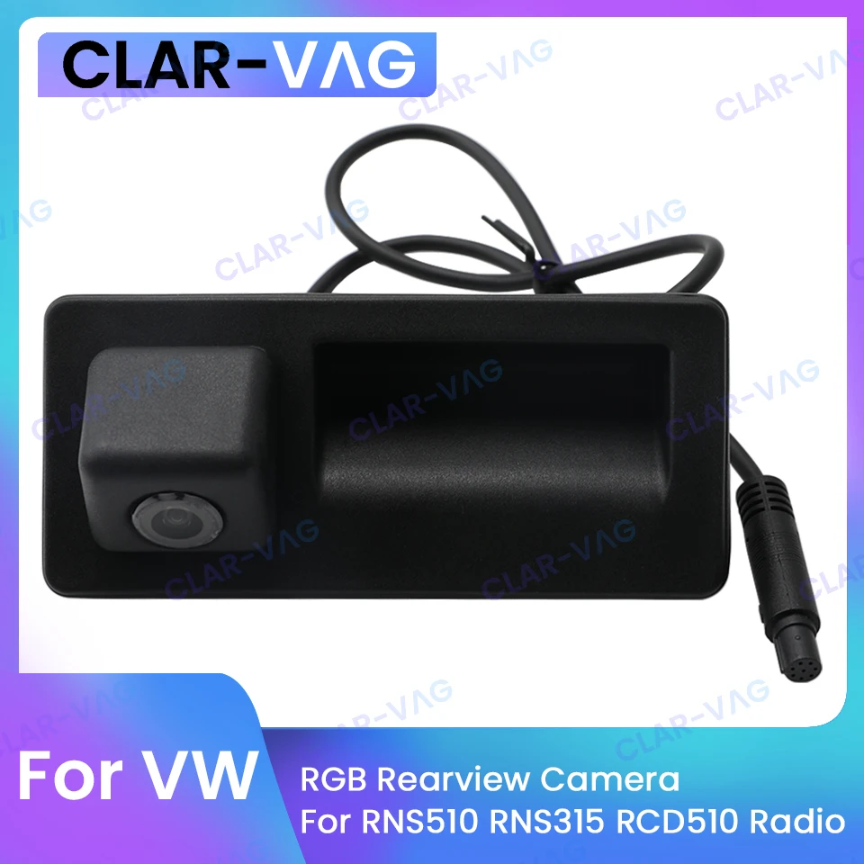 

RGB Rearview Camera with Trunk Switch 26 Pins 6.55 Meters Cable For VW Jetta MK5 5 MK6 VI Tiguan Passat B7 RNS510 RNS315 RCD510
