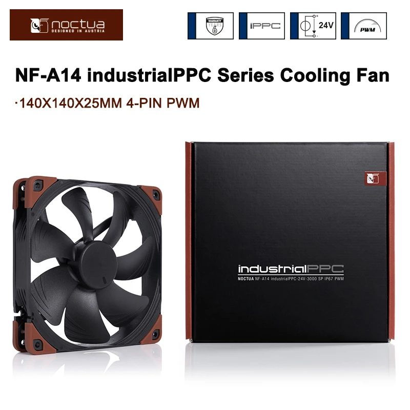 Noctua NF-A14 industrialPPC 2000RPM/3000RPM IP67 140mm Case Fan