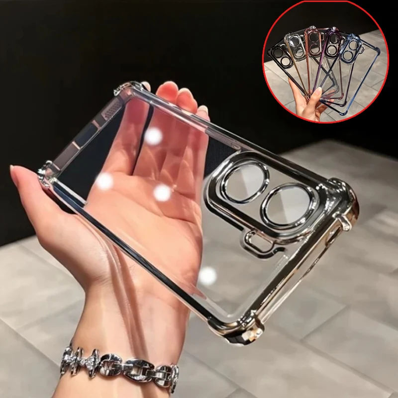 Enhanced Silicone Anti-Shock Case with Lens Protection and Plated Corners