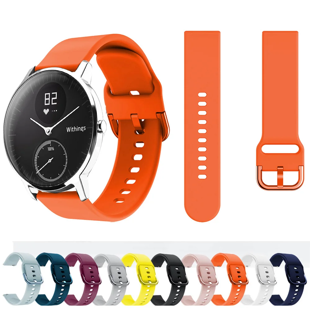 Per Nokia Withings Steel Hr 36Mm Bracciale 18Mm 20Mm Cinturino Di Ricambio In Silicone Per Nokia Withings Hr 40Mm Sport Smart Watch Band