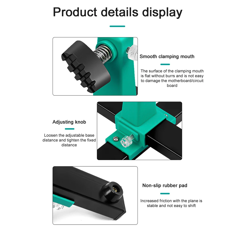 Circuit Board Welding Repairing Disassembly Fixture Adjustable 360&deg; Rotation MotherBoard Holder Soldering Iron Pen Rack