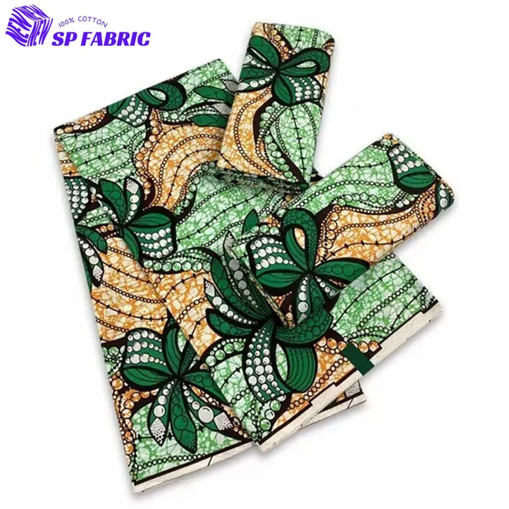 

African Wax Fabric 100% Original Super Fabric 6yards Nigerian Fabric Ankara Block Prints Batik Dutch Fabric For Wedding VL-172