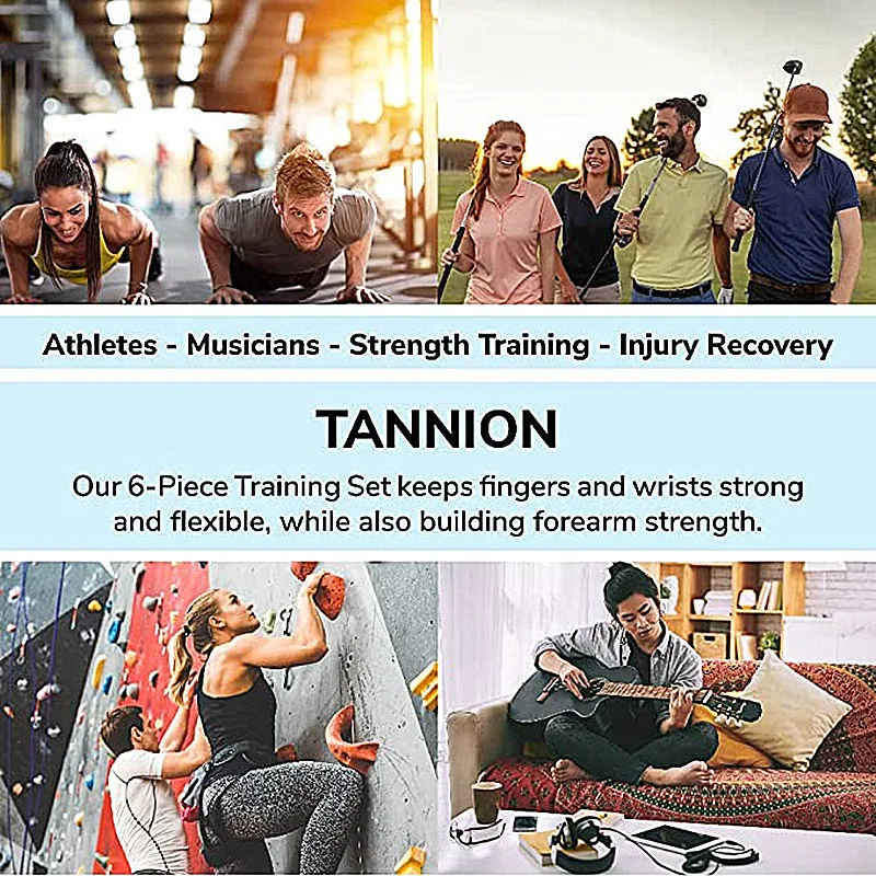 1 Set Fitness Hand Grip Set Adjustable Power Strength Finger Trainer Forearm Muscle Workout Grip Ring Exerciser Gripper Ball