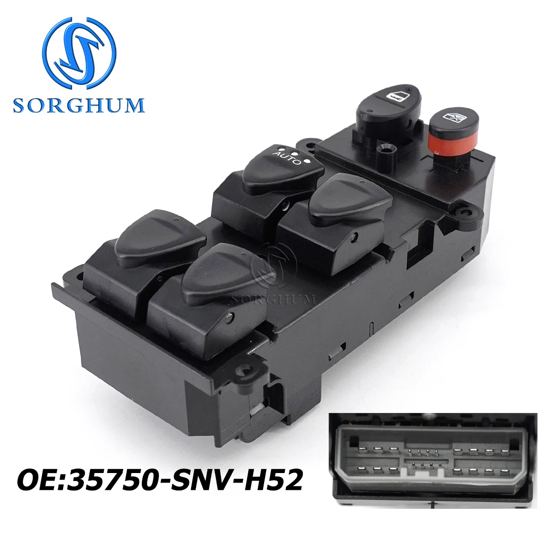 

SORGHUM Car Master Power Window Switch Button 35750-SNV-H52 For Honda Civic 2006 2007 2008 2009 2010 2011 35750-SNA-A11 22Pins