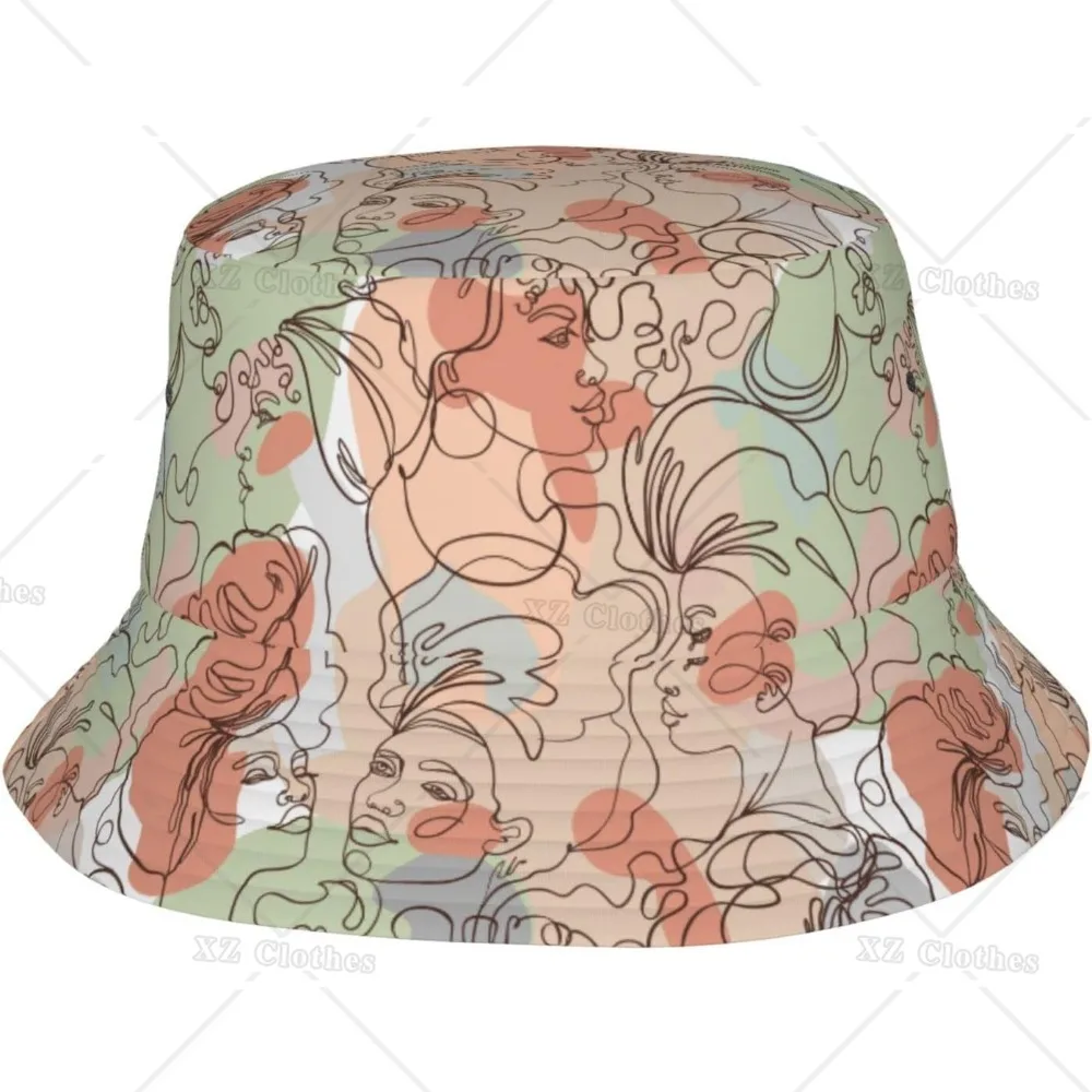 

Панама с рисунком лица для женщин и мужчин, модная уличная пляжная шапка для подростков, солнцезащитная, для рыбалки