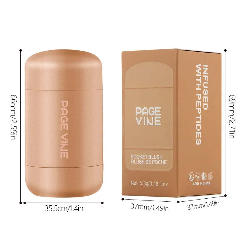 Blush Stick Pocket Lip And Cheek Hydrating Stick Natural Rouge Powder Blush Cream Lipstick Cheek Easy To Apply Color