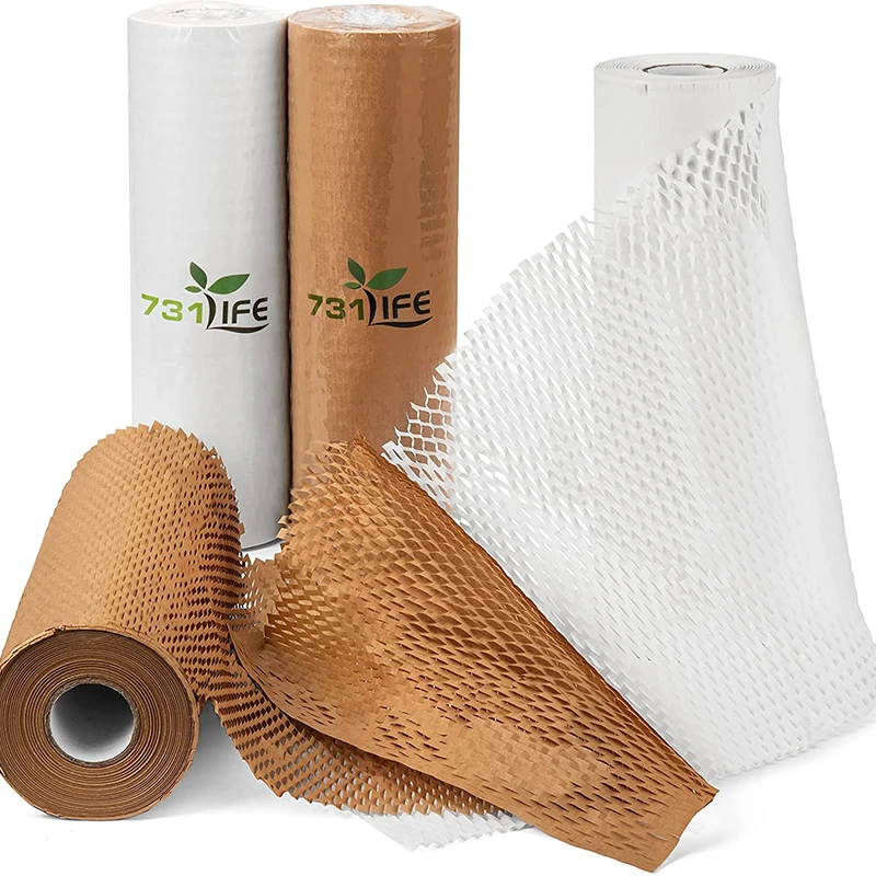 Eco Friendly Packaging Paper, Honeycomb Cushioning Wrap Roll Perforated  Packing, Honeycomb Wrap Roll for Packing & Moving, Prot