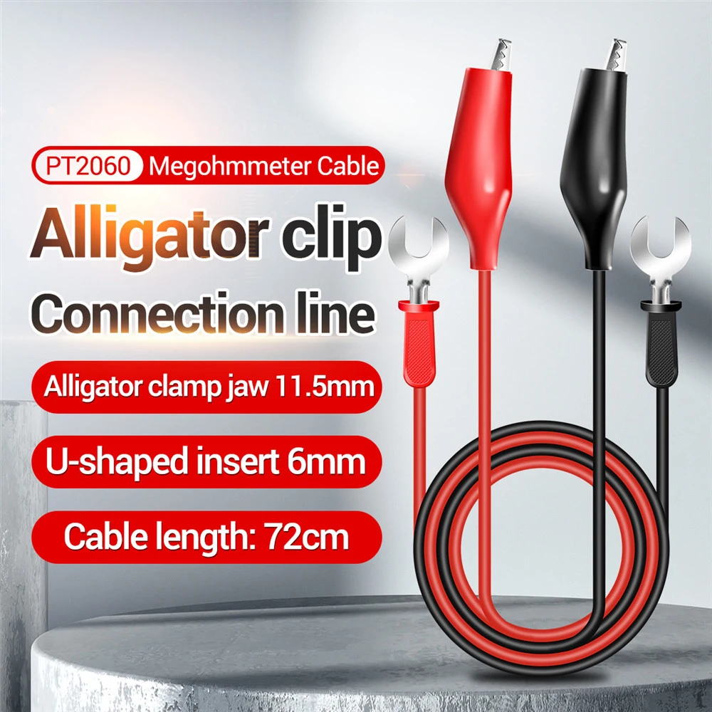 

ANENG PT2060 Alligator Clip Connection Line Megohmmeter Combination Test Cable Copper Line U-shaped Insert Power Tool Accessory