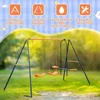 Outdoor Swing Sets for Backyard, 440lbs Load Capacity Swing Stand  , Heavy Duty A-Frame Metal Outdoor Swing Set for Kids 4