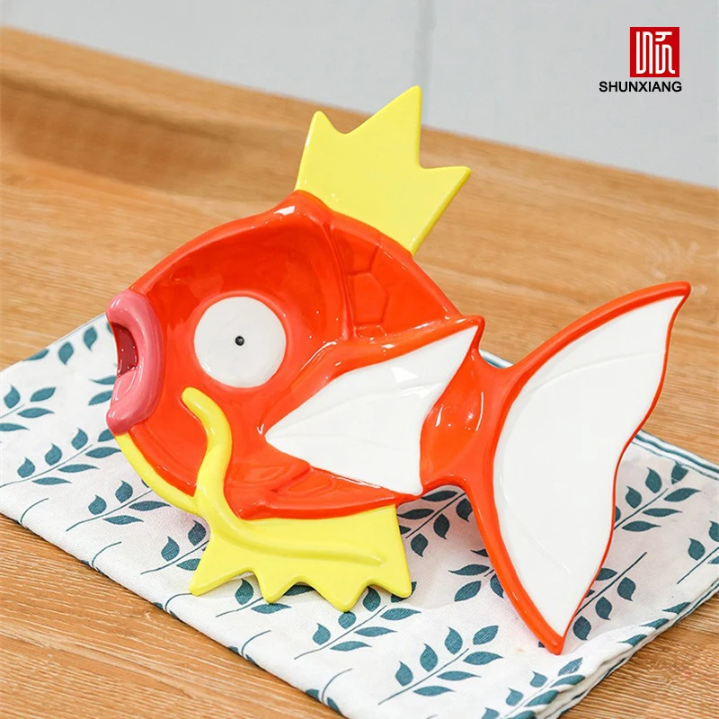 Ceramic Pokemon Dining Plate 3D Relief Shaped Tableware