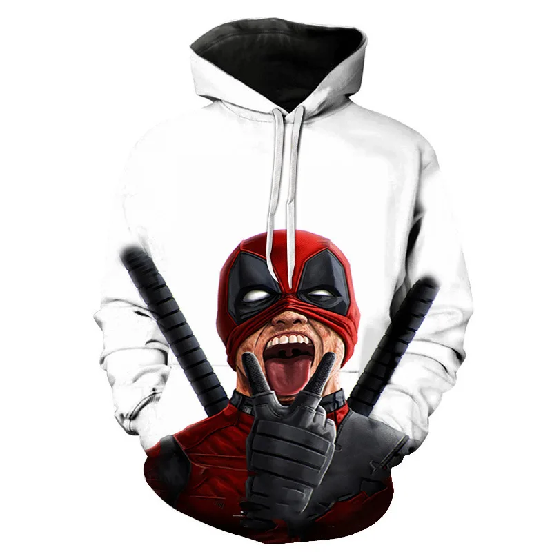 thumbnail image 5 of Sudadera con capucha con estampado 3D de Marvel Spider-Man Deadpool, moda para deportes al aire libre, hip-hop, informal, de manga larga para hombre, 5 of 5