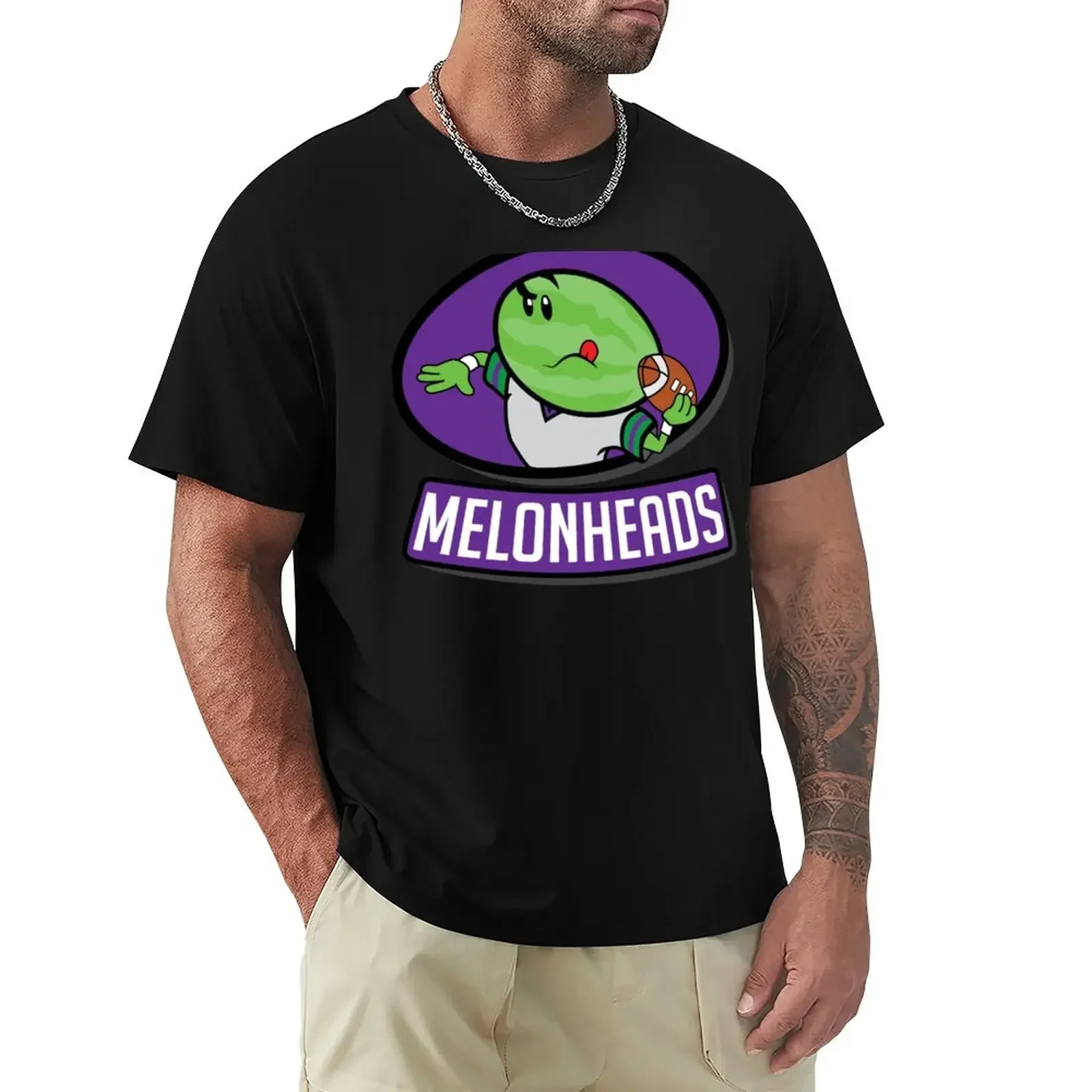 

Melonheads- Purple Replica Backyard Football Logo T-Shirt plain shirts graphic tees korean fashion mens plain t shirts