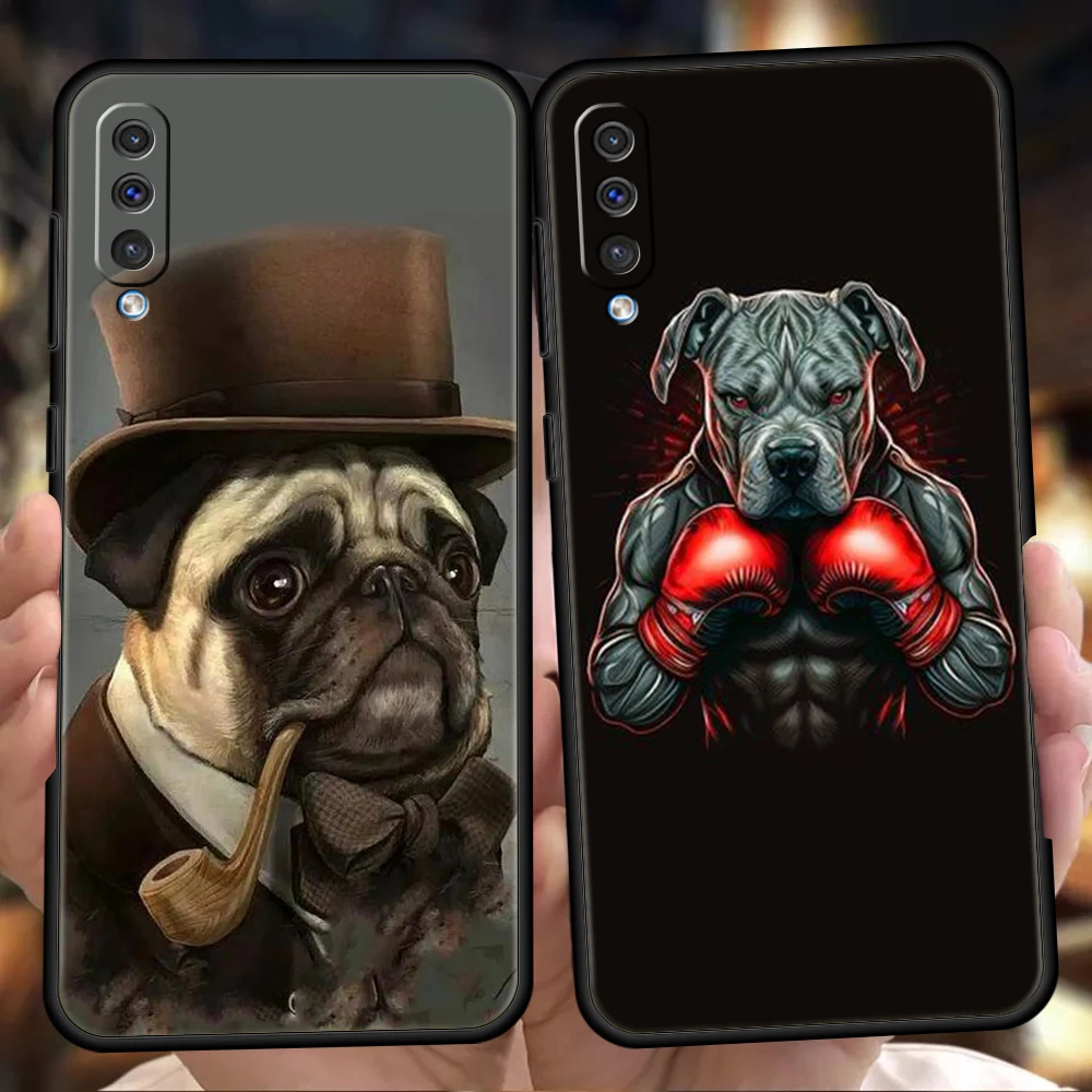 Niedliche Cartoon Hund Mops Französisch Bulldogge Handy hülle für Samsung Galaxy A24 A13 A53 A73 A33 A22 A12 5G A02 A70 A50 A10 A20 A30 Abdeckung