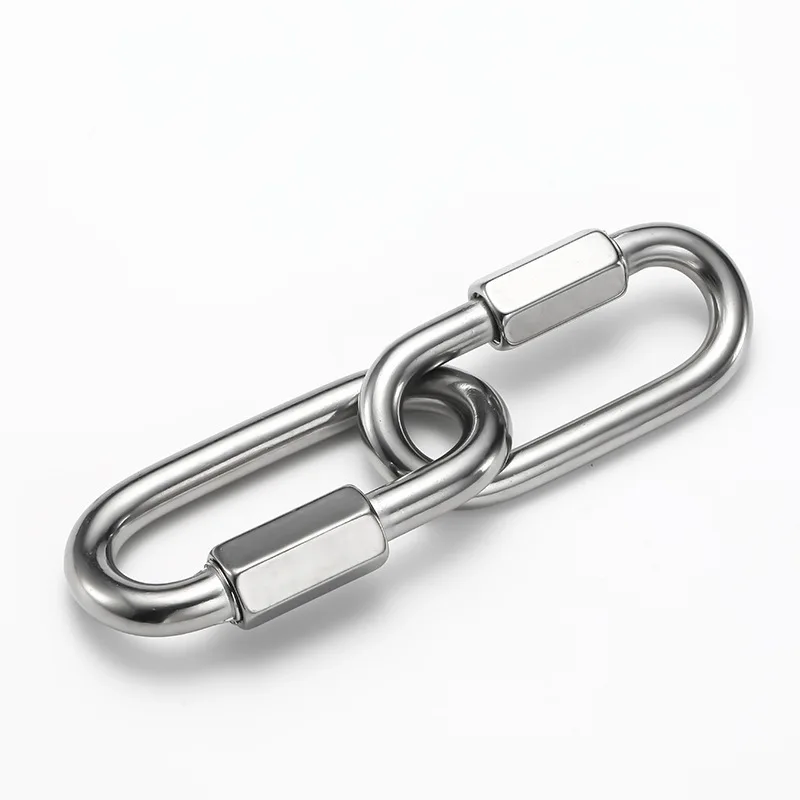 Climbing Carabiner Stainless Steel Oval Triangle Connecting Ring Meilong Lock for Rock Climbing Equipment Fast Security Outdoor Tools,climbing carabiner