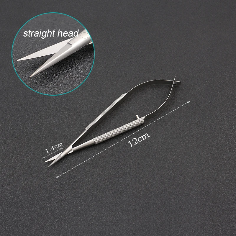 Description Picture 6 of itemTitanium/stainless steel Dental Scissors Ophthalmic Surgery Ophthalmic Instruments 12.5cm corneal scissors eyelid tools 1pcs