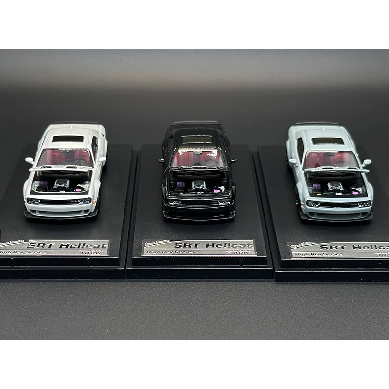 SH In Stock 1:64 SRT Hellcat Opened Hood Diecast Diorama Car Model Toys Stance Hunters 6