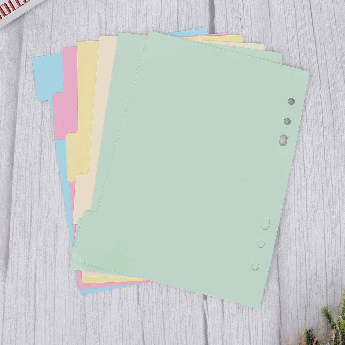 

2/1 Set Tab Dividers A5 Index Classified Lables 6-Holes Colorful Filler Project Sorter Pages for Plastic Adhesives Planner