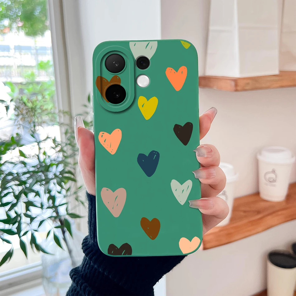 Fashion Heart Butterfly Phone Back Cover - Full Protection Soft Liquid Silicone Bumper