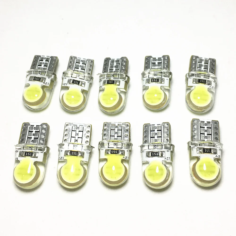 

10 светодиодный т., T10 LED W5W задние фонари, COB белые автомобильные лампы D030, приборные огни 168 194, лампа багажника, подсветка номерного знака